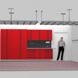 Red Cabinets Garage Lansing